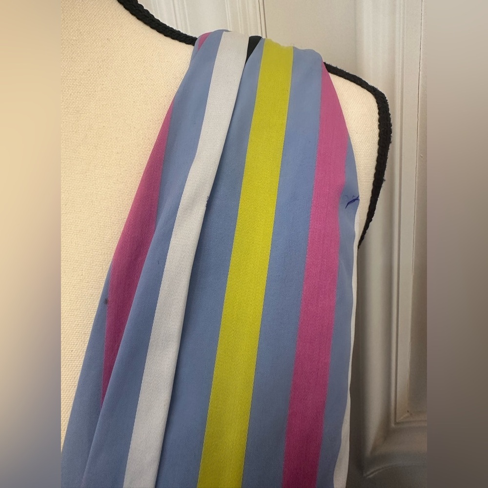 Caroline Constas Multicolored Striped Co Ord High Low Skirt (XS) Peplum Top (S) - Picture 12 of 16